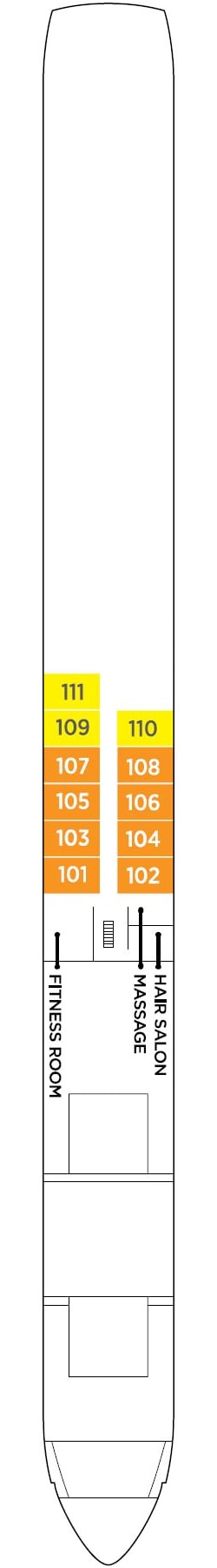 Plano do convés: Piano Deck 1