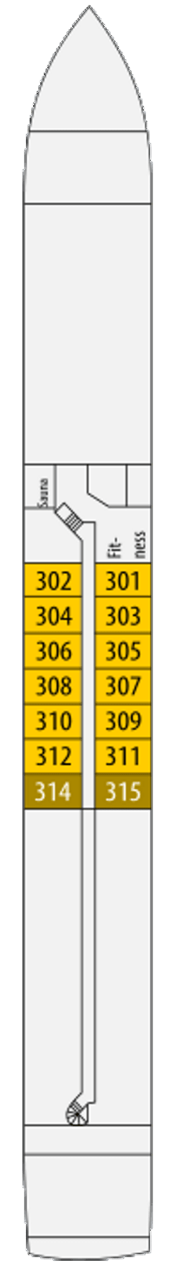 Deck plan: Hauptdeck 1