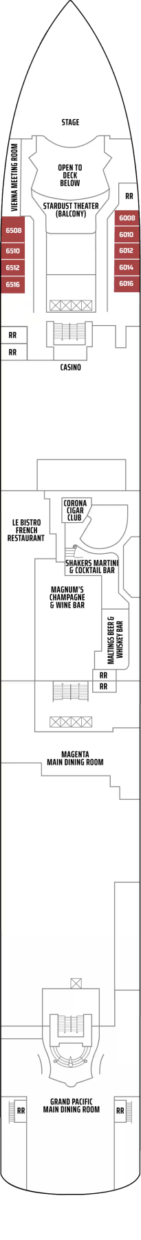 Deck 6 – Deckplan Norwegian Gem