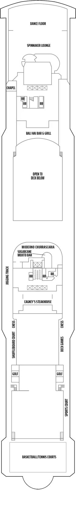 Deck 13 – Deckplan Norwegian Gem