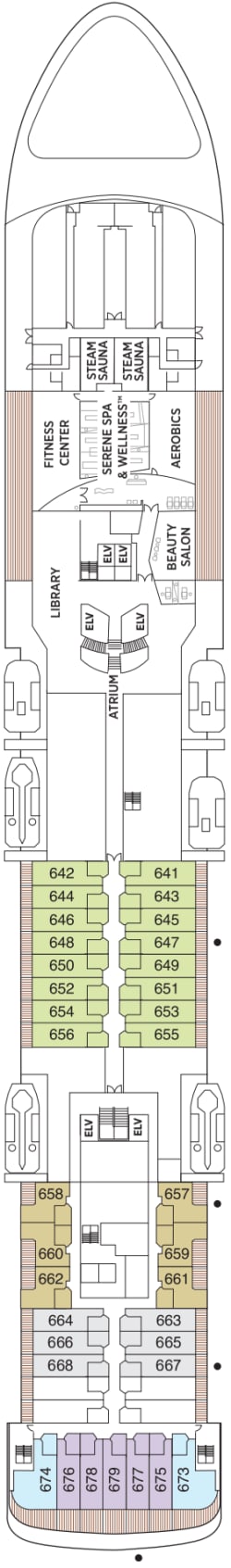 Plan du pont: Deck 6