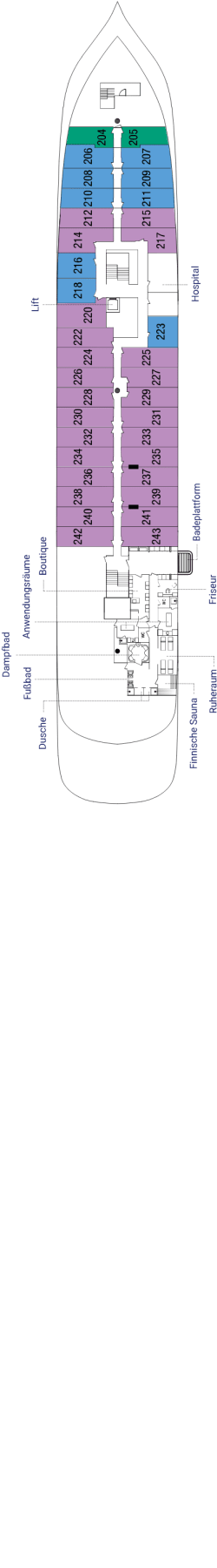 Deckplan: Kabinendeck 1