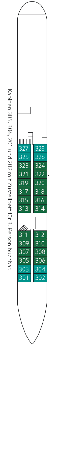 Deck plan: Hauptdeck 1
