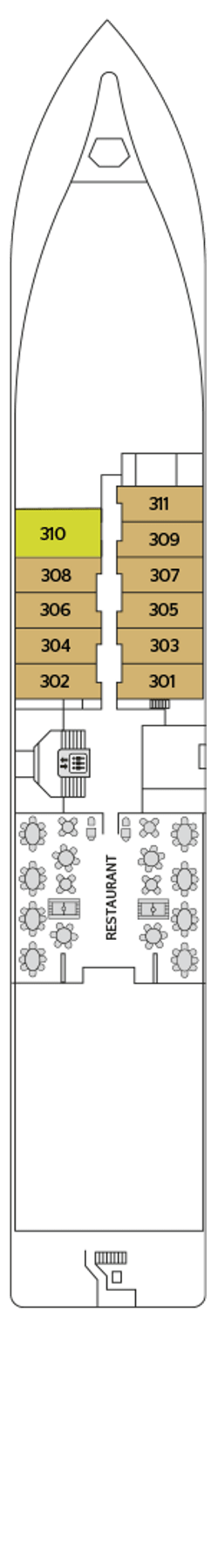 Plano de cubierta: Deck 3