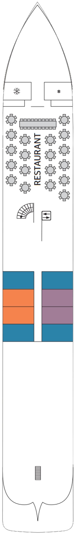 Plano de cubierta: Hauptdeck 1