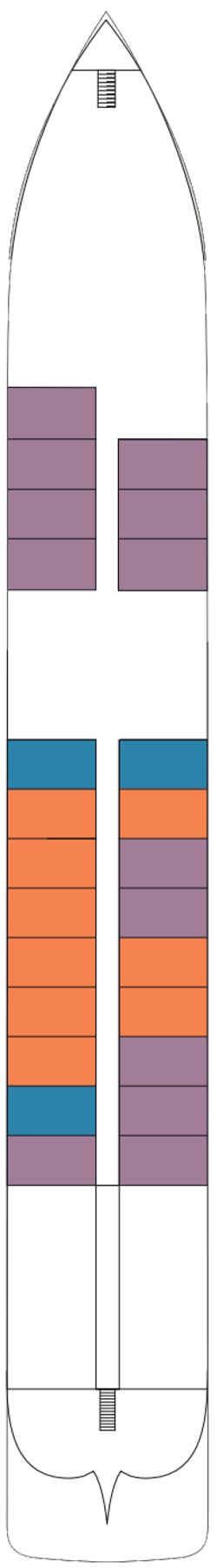 Plano do convés: Hauptdeck 1