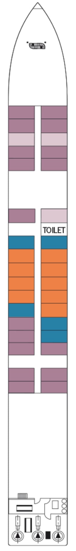 Plano do convés: Hauptdeck 1
