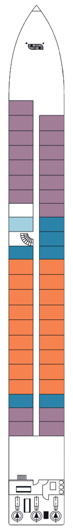 Plano de cubierta: Hauptdeck 1