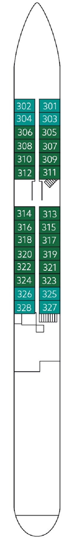 Dekkenplan: Hauptdeck 1