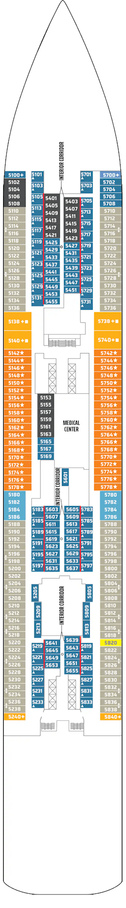 Plan du pont: Deck 5