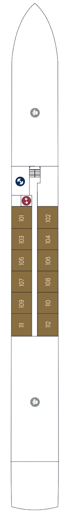 Dekkenplan: Smaragd Deck 1