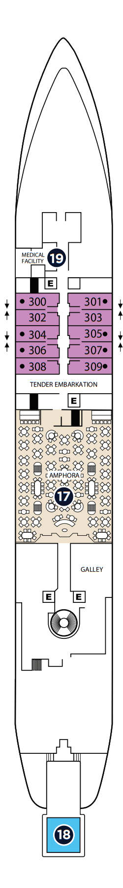 Plano do convés: Deck 3