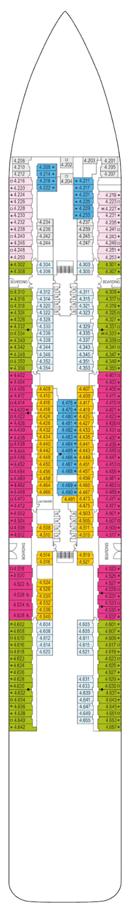 Plano de cubierta: Deck 4