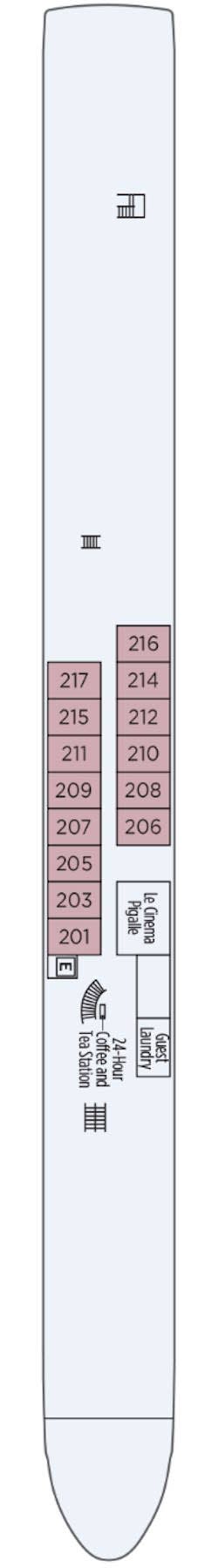 Plano do convés: La Countesse Deck 1
