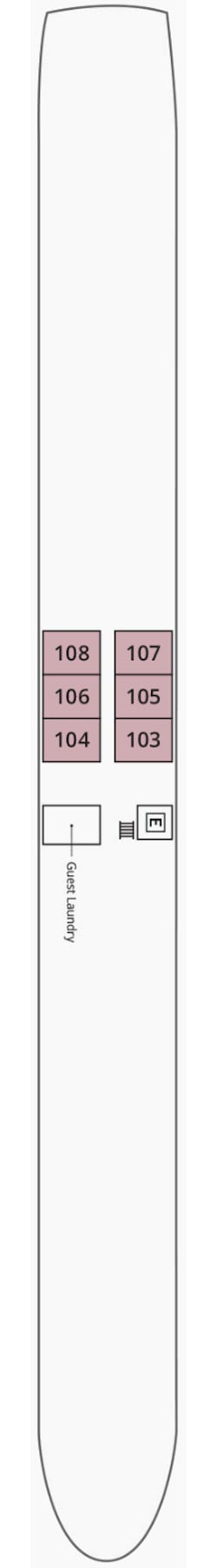 Plano do convés: Moselle Deck 1