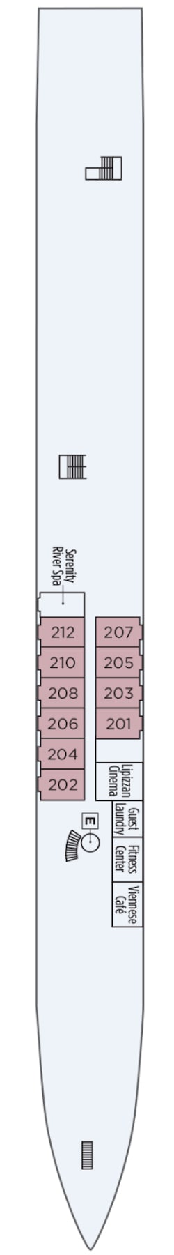 Plano do convés: Bavarian Deck 1