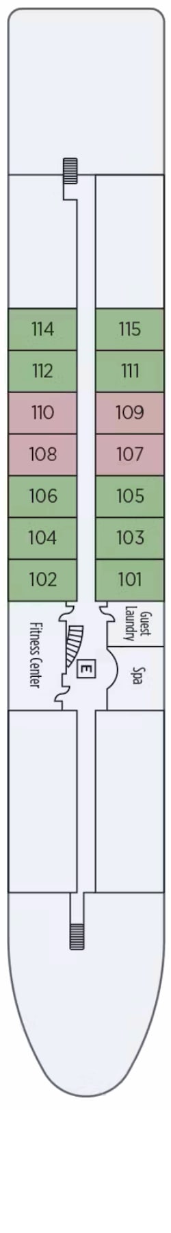 Plano do convés: Madeira Deck 1