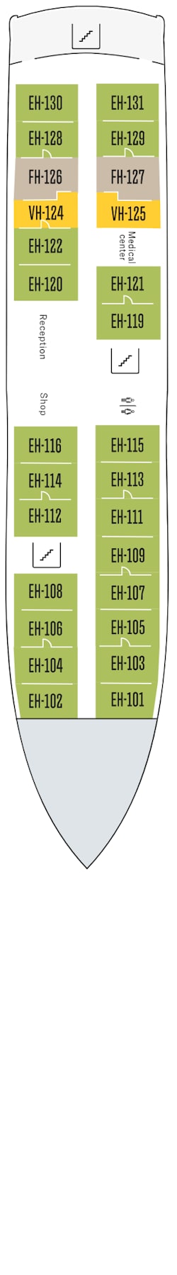 Plan du pont: Horizon Deck 2