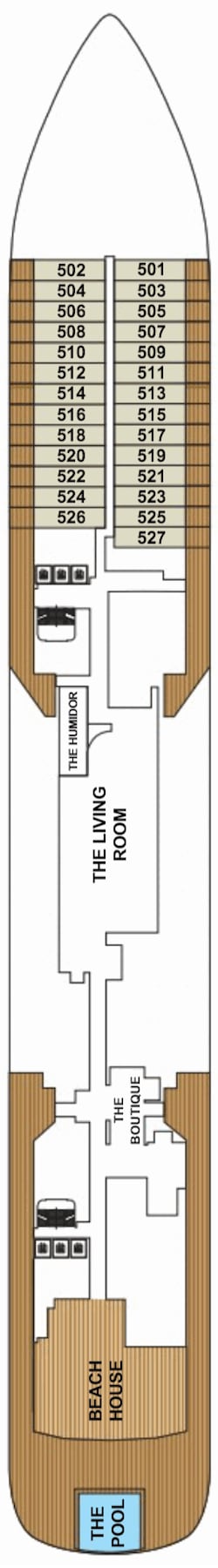 Plano do convés: Deck 5 3
