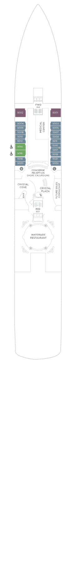 Plano do convés: Deck 5