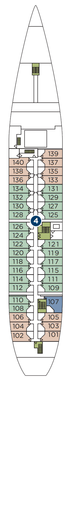 Plano do convés: Deck One 1