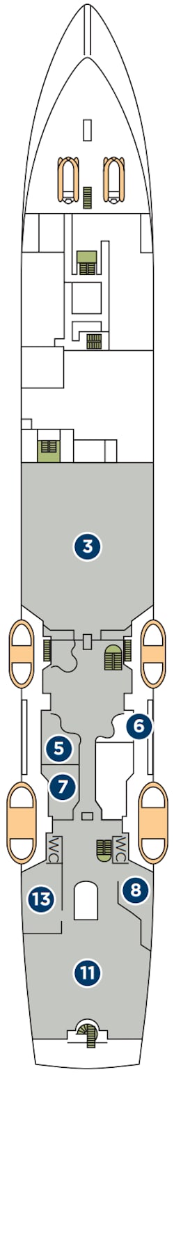 Deckplan Deck 3 · Deck Three 3