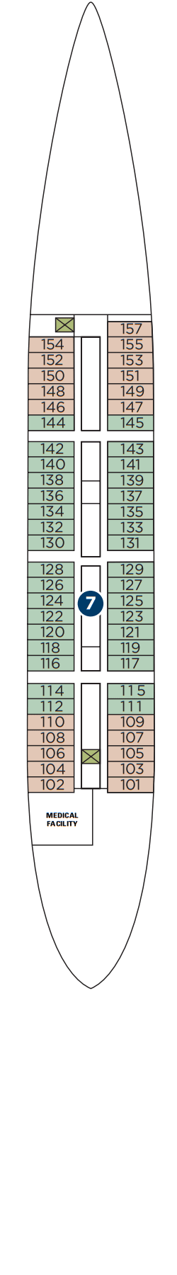Plano do convés: Deck One 1