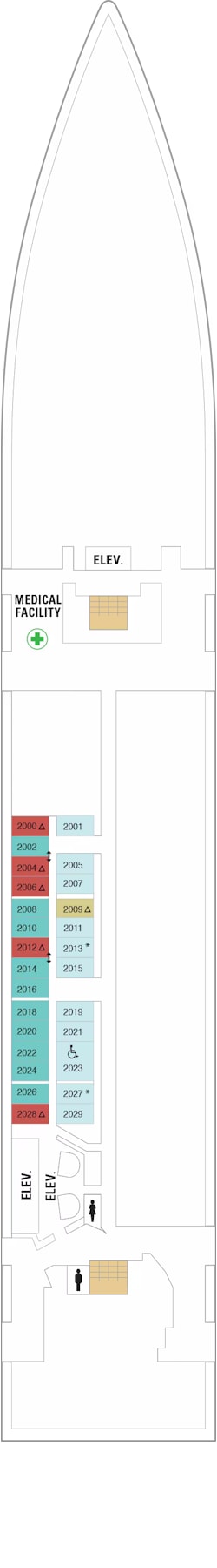 Plan du pont: Deck 2