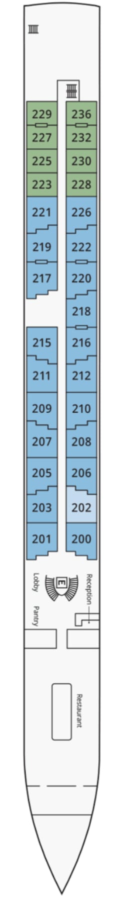 Plano do convés: Cologne Deck 2