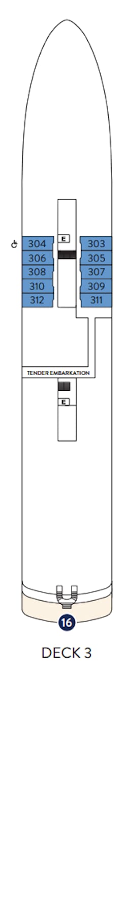 Plano do convés: Deck 3