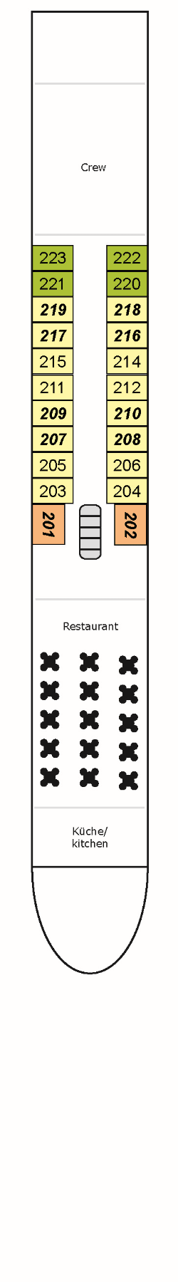 Deckplan: Hauptdeck 1