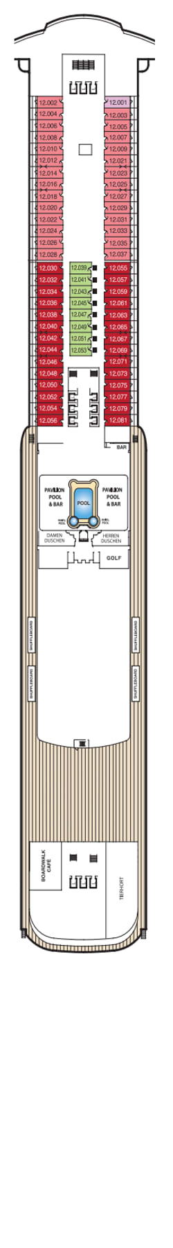 Deck 12 – Deckplan Queen Mary 2