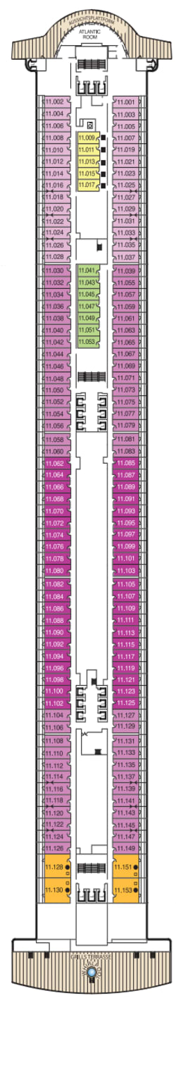 Deck 11 – Deckplan Queen Mary 2