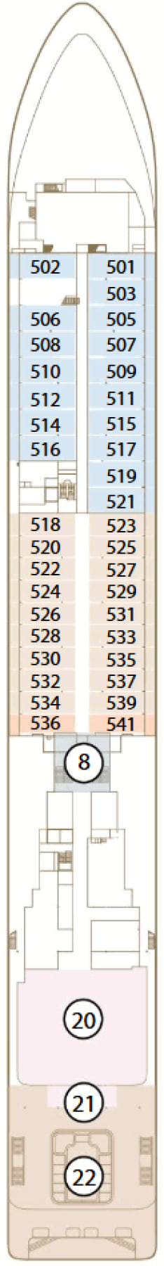 Plan du pont: Deck 5