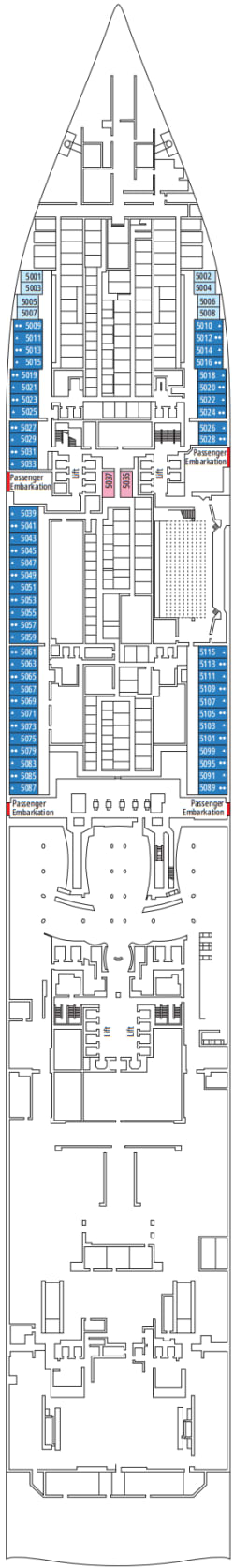 Plan du pont: Deck 5