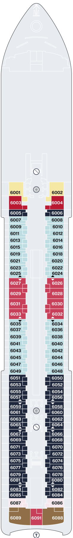 Plano do convés: Deck 6