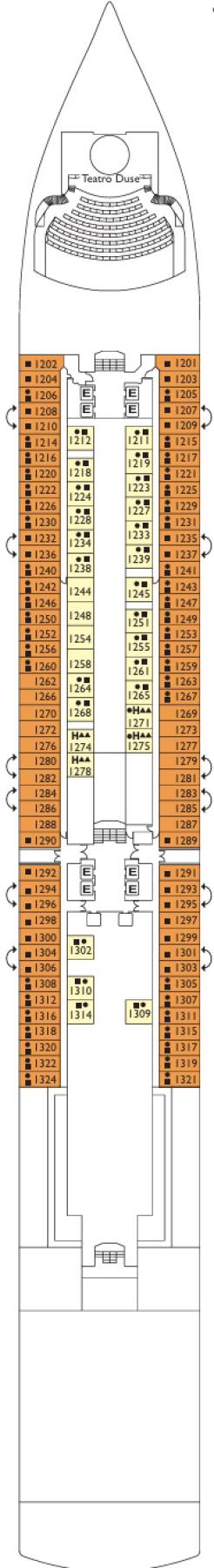 Plano de cubierta: Deck 1