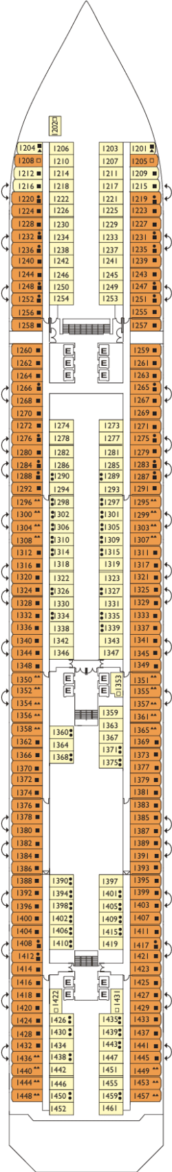 Dekkenplan: Irma Deck 1