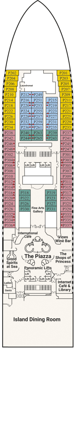 Deck plan: Plaza Deck 5