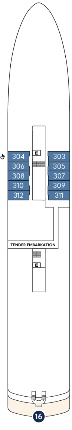 Plano de cubierta: Deck 3