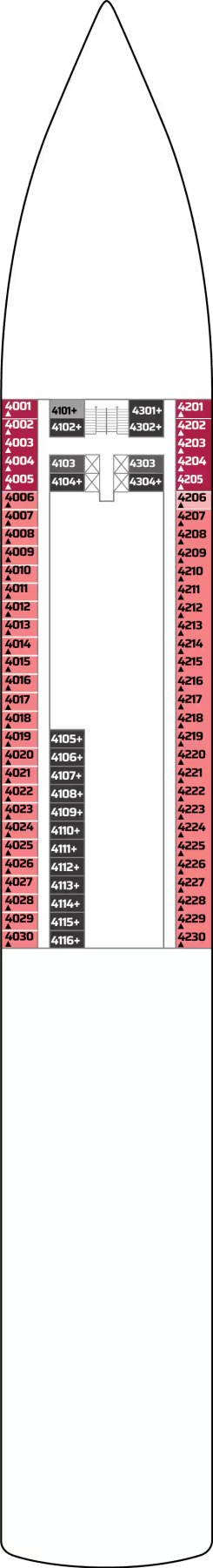 Dekkenplan: Biscayne Deck 4