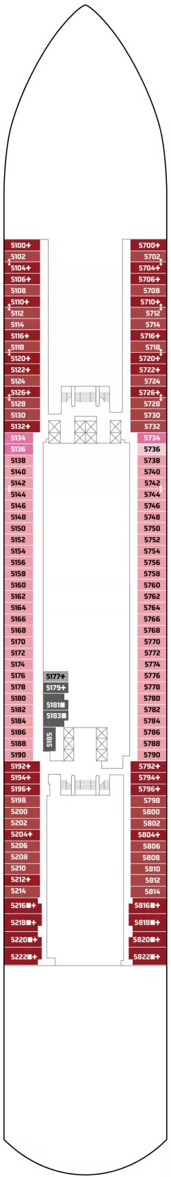 Plano do convés: Deck 5