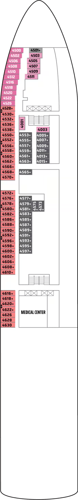 Plano do convés: Deck 4
