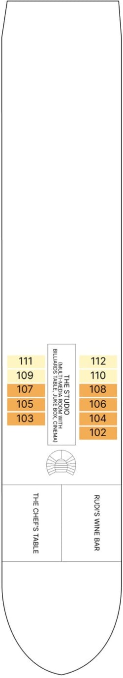 Dekkenplan: Piano Deck 1
