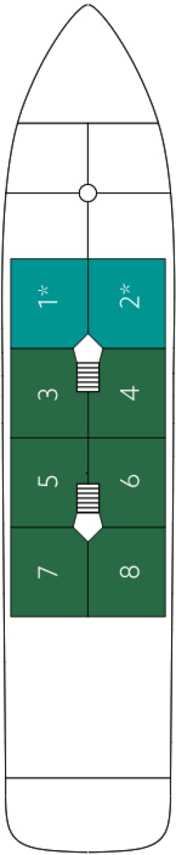Dekkenplan: Hauptdeck 1