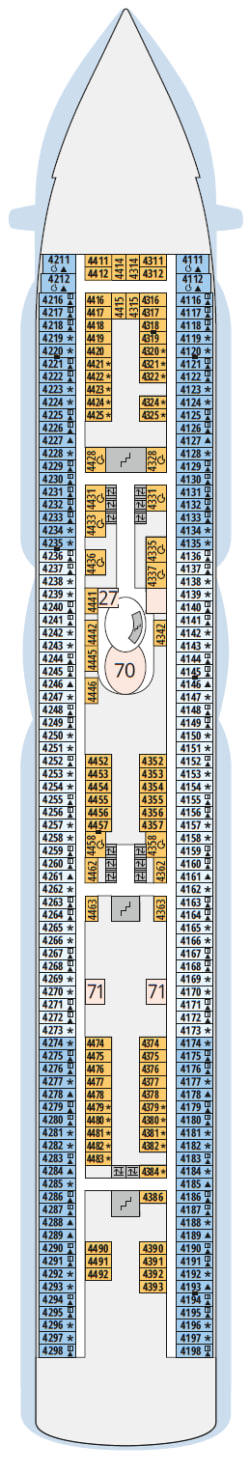 Plan du pont: Deck 4
