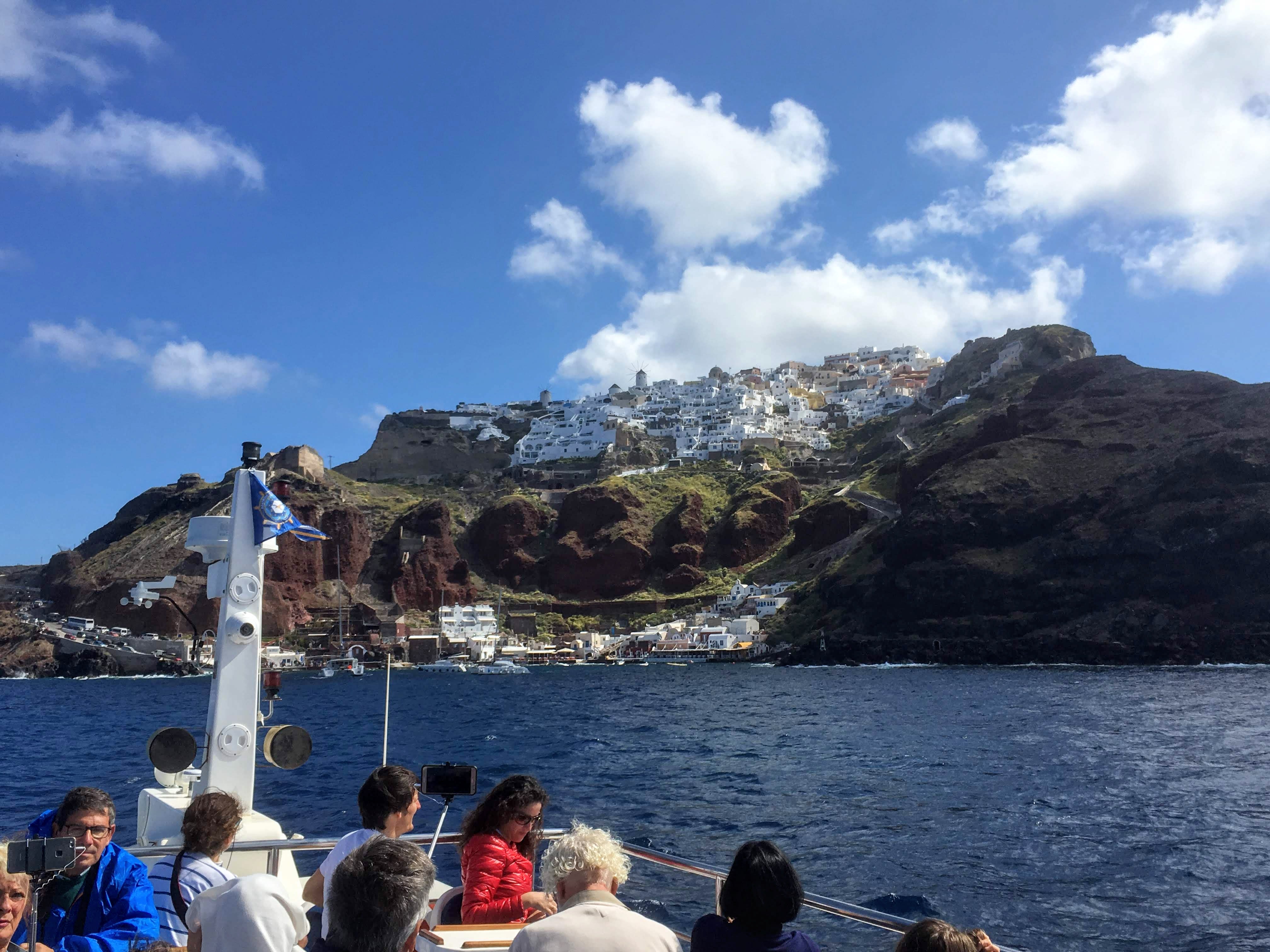 サントリーニ　フィラ〜イア　Speed Boat + Bus