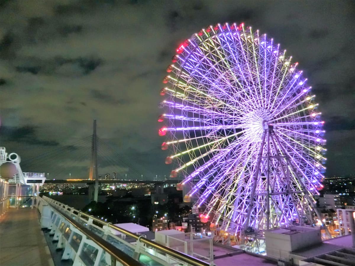 ダイヤモンドプリンセス 動画あり 大阪港の夜景 Cruisemans
