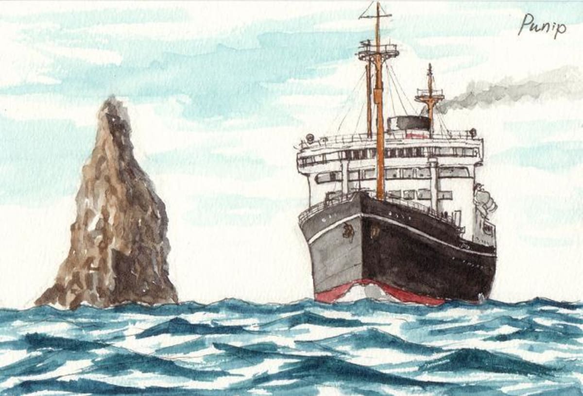 氷川丸 嬬婦岩を通過 Cruisemans