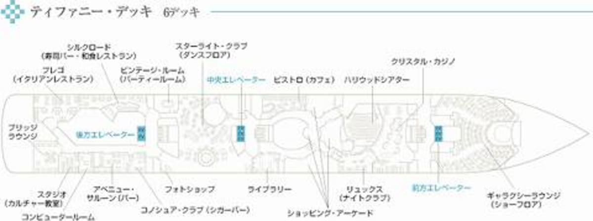 クリスタル・シンフォニー　船内探訪　その１　ビストロカフェ